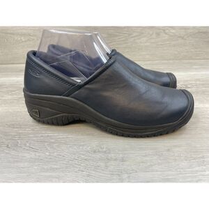 Keen PTC II 1006987 Women's Shoes Work Utility Slip-On Soft Toe Leather 9 Blue